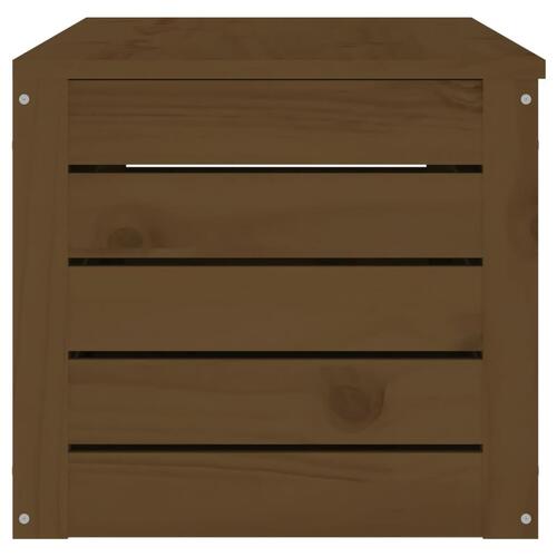 Opbevaringskasse 109x36,5x33 cm massivt fyrretræ gyldenbrun