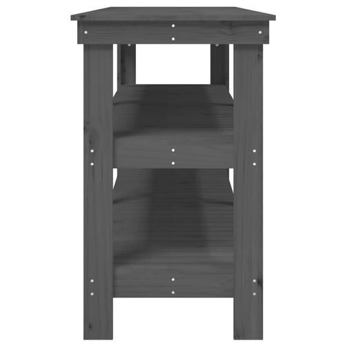 Arbejdsbord 181x50x80 cm massivt fyrretræ grå
