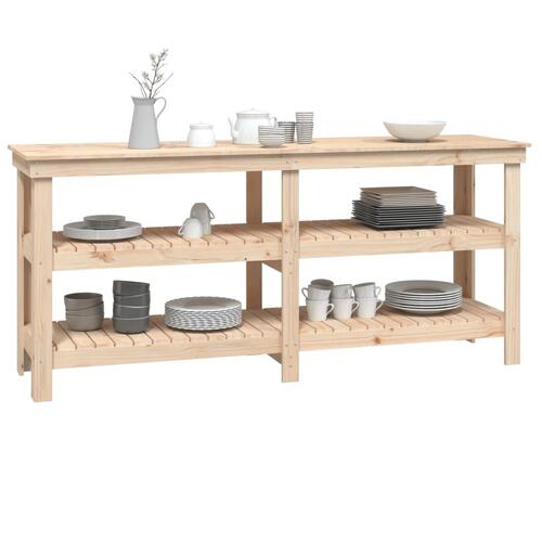 Arbejdsbord 181x50x80 cm massivt fyrretræ