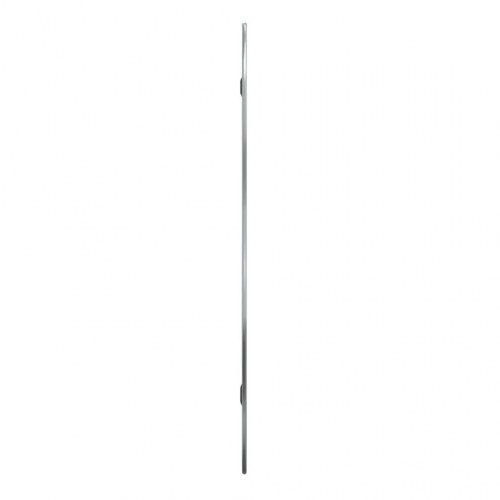 Vægspejl 80 × 35 cm - sølvfarvet, organisk form