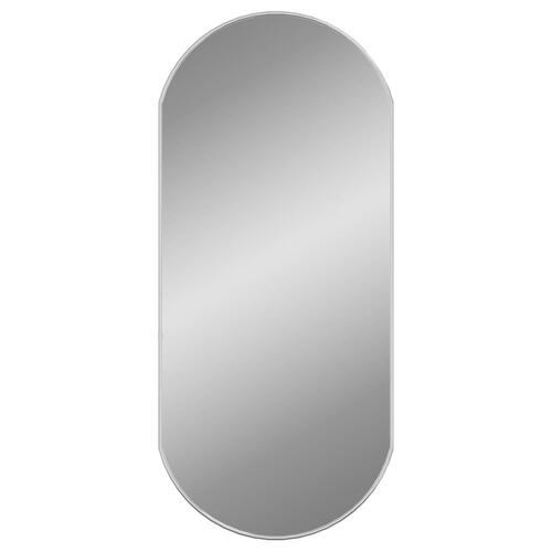 Vægspejl 90x40 cm oval sølvfarvet