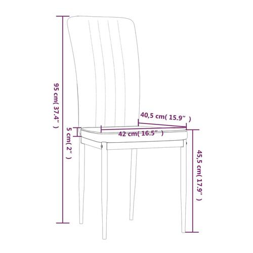 Spisebordsstole 4 stk. velour cremefarvet