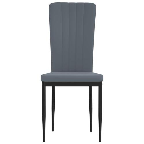 Spisebordsstole 4 stk. velour mørkegrå