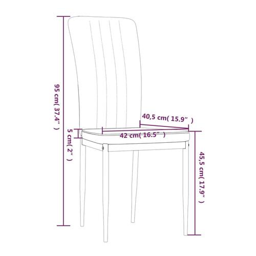 Spisebordsstole 2 stk. fløjl cremefarvet