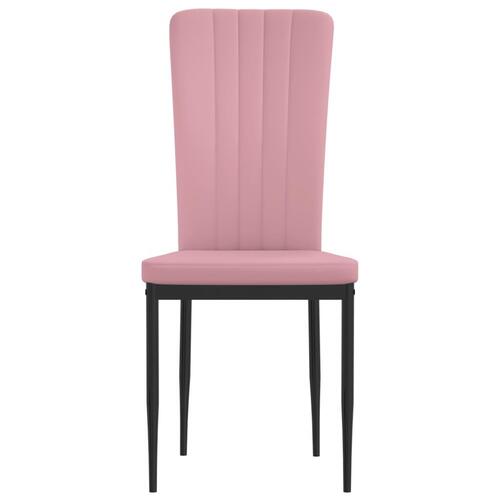 Spisebordsstole 4 stk. velour lyserød
