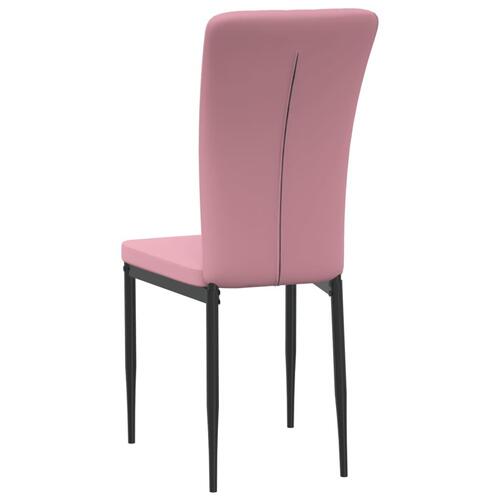 Spisebordsstole 4 stk. velour lyserød