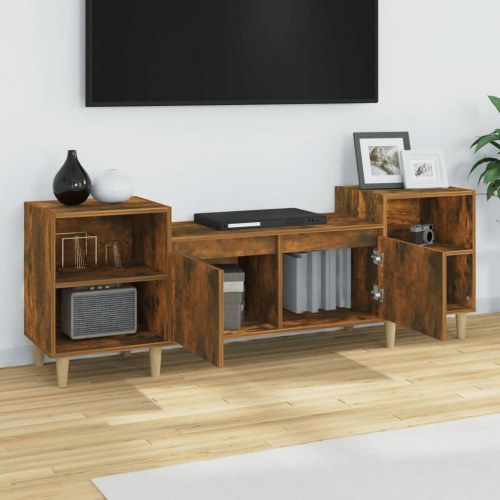 TV-bord 160 x 35 x 55 cm - røget egetræsfarve