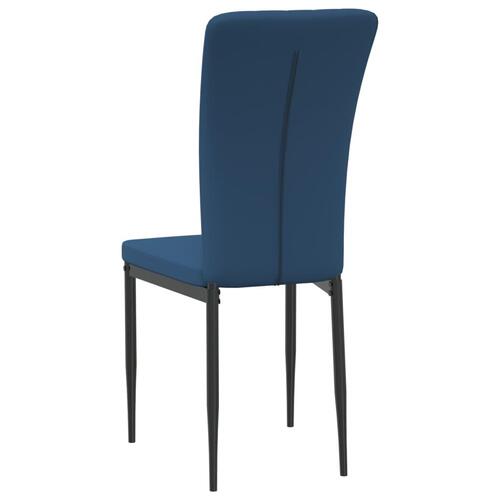 Spisebordsstole 4 stk. velour blå