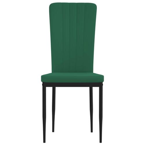 Spisebordsstole 4 stk. velour mørkegrøn