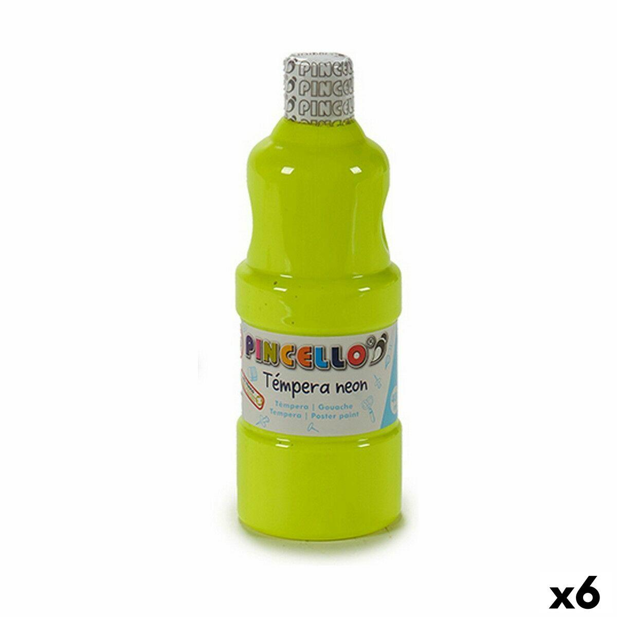 Tempera-maling Neon Gul 400 ml - 6 stk.