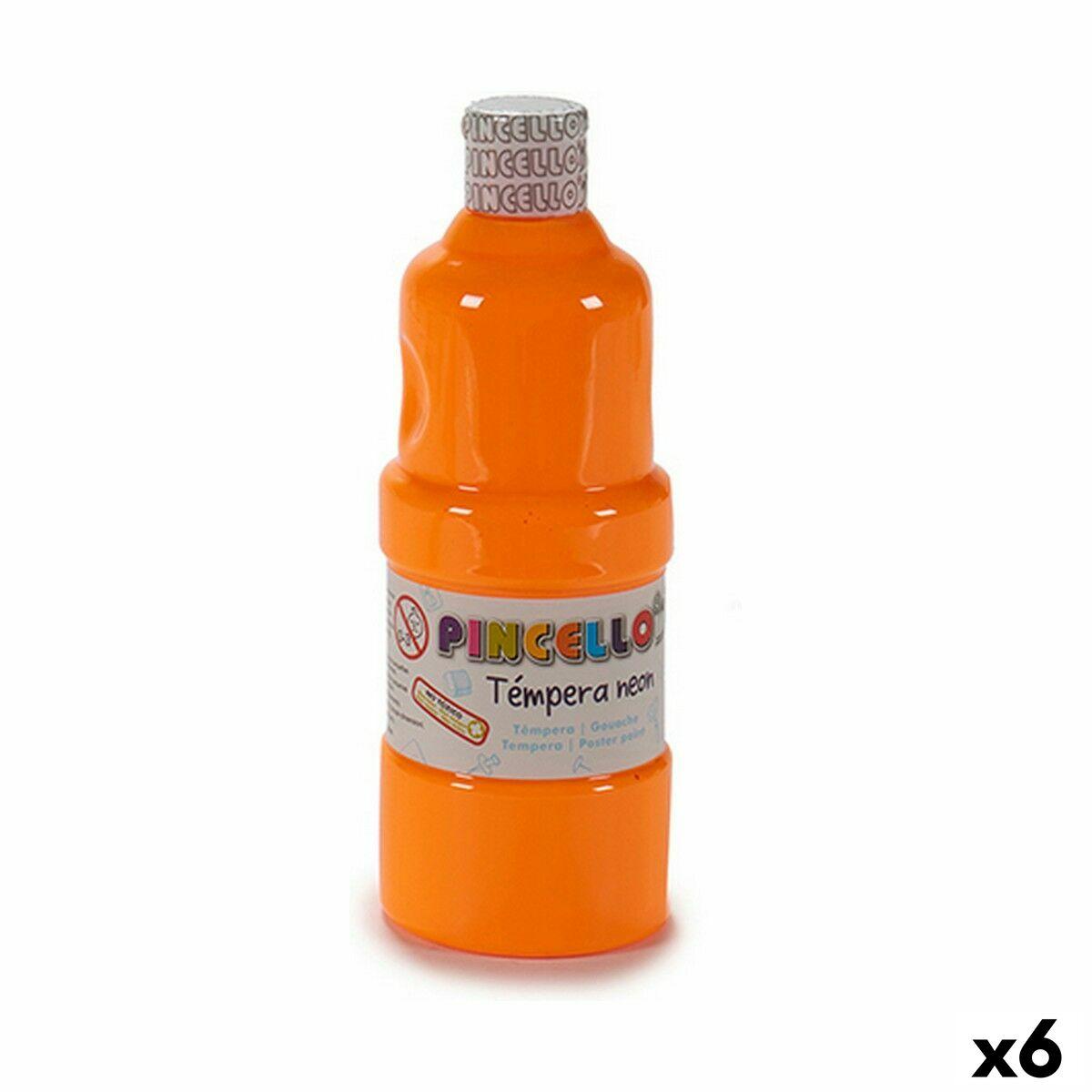 Tempera maling neon orange 400 ml - 6 stk.