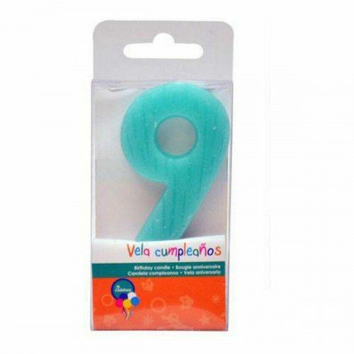 Kagelys tal 9 - fødselsdagslys, 12 stk.