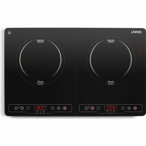 Livoo DOC236 dobbelt induktionskogeplade - sort, elektrisk varmeplade
