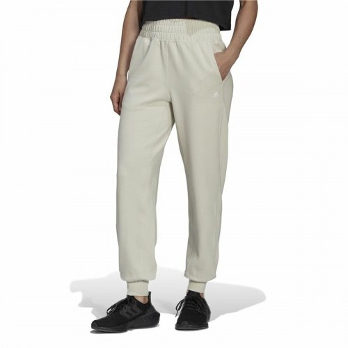 Lange sportsbukser Adidas Aeroready Studio Dame Beige - M