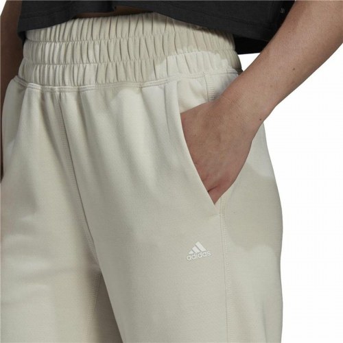 Lange sportsbukser Adidas Aeroready Studio Dame Beige - M