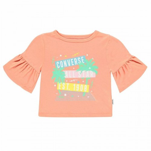 Converse Ruffle T-shirt til piger, laksefarvet - 12-13 år