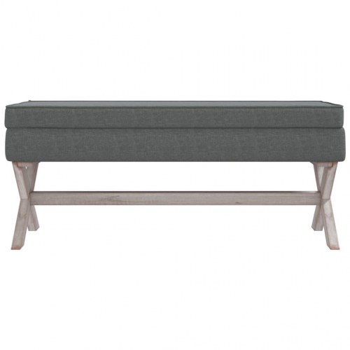 Opbevaringsbænk i stof - mørkegrå, 110×45×49 cm