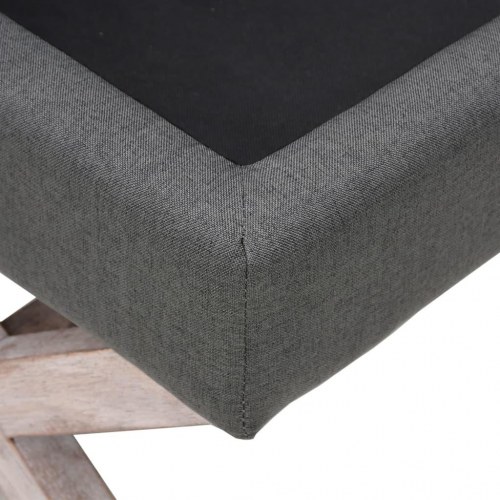 Opbevaringsbænk i stof - mørkegrå, 110×45×49 cm
