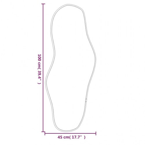 Vægspejl 100x45 cm guldfarvet
