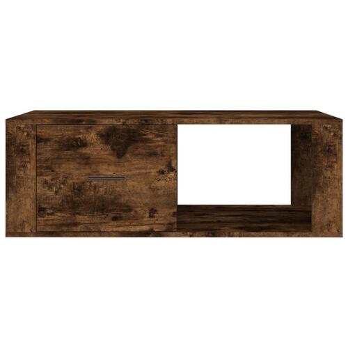 Sofabord 100x50,5x35 cm konstrueret træ røget egetræsfarve