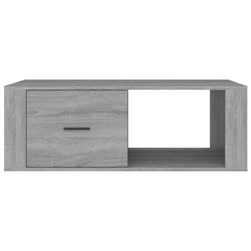 Sofabord 100x50,5x35 cm konstrueret træ grå sonoma-eg