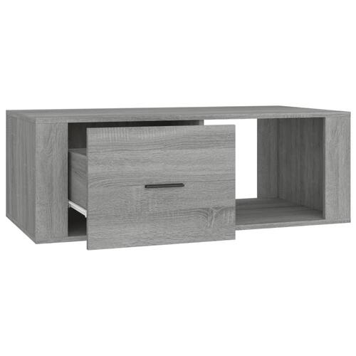 Sofabord 100x50,5x35 cm konstrueret træ grå sonoma-eg