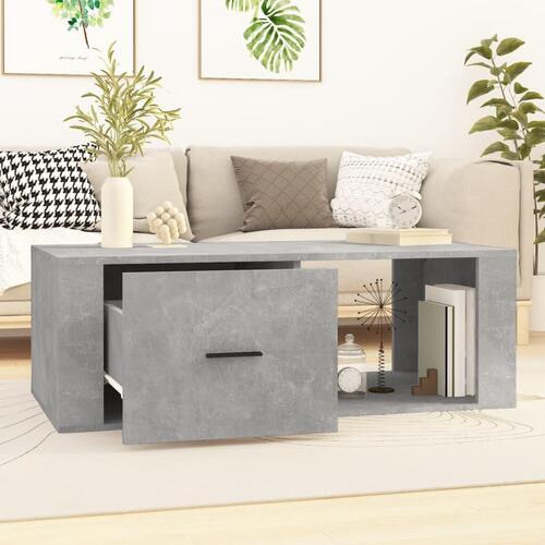 Sofabord 100x50,5x35 cm konstrueret træ betongrå