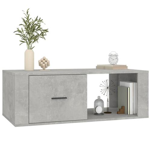 Sofabord 100x50,5x35 cm konstrueret træ betongrå