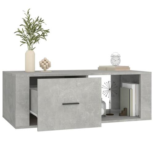 Sofabord 100x50,5x35 cm konstrueret træ betongrå