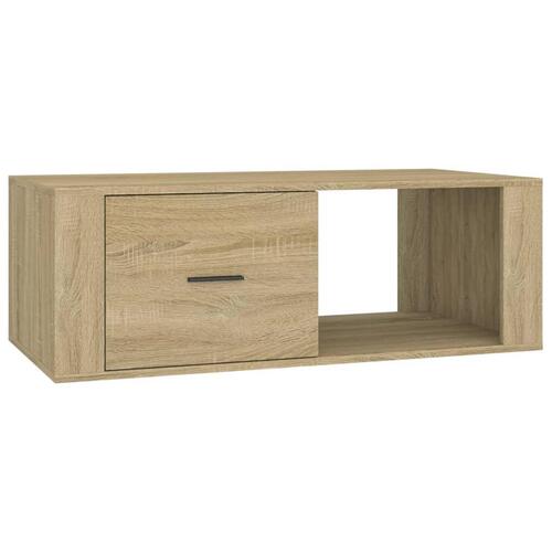 Sofabord 100x50,5x35 cm konstrueret træ sonoma-eg