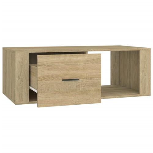 Sofabord 100x50,5x35 cm konstrueret træ sonoma-eg