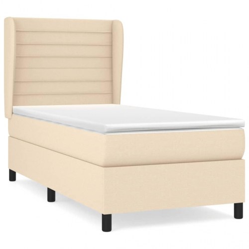Kontinentalseng med pocketfjedre 100×200 cm - stof, creme