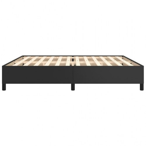 Sengeramme 200×200 cm i sort kunstlæder
