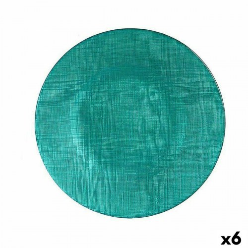 Vivalto flad middagstallerken i turkis glas - 21 cm (6 stk.)