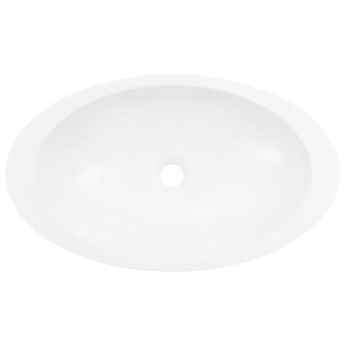 Håndvask 59,3 x 35,1 x 10,7 cm mineralstøbt/marmorstøbt hvid