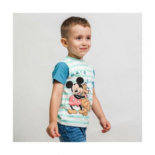 Mickey Mouse kortærmet T-shirt til dreng, 18 måneder, multifarvet, 100% bomuld