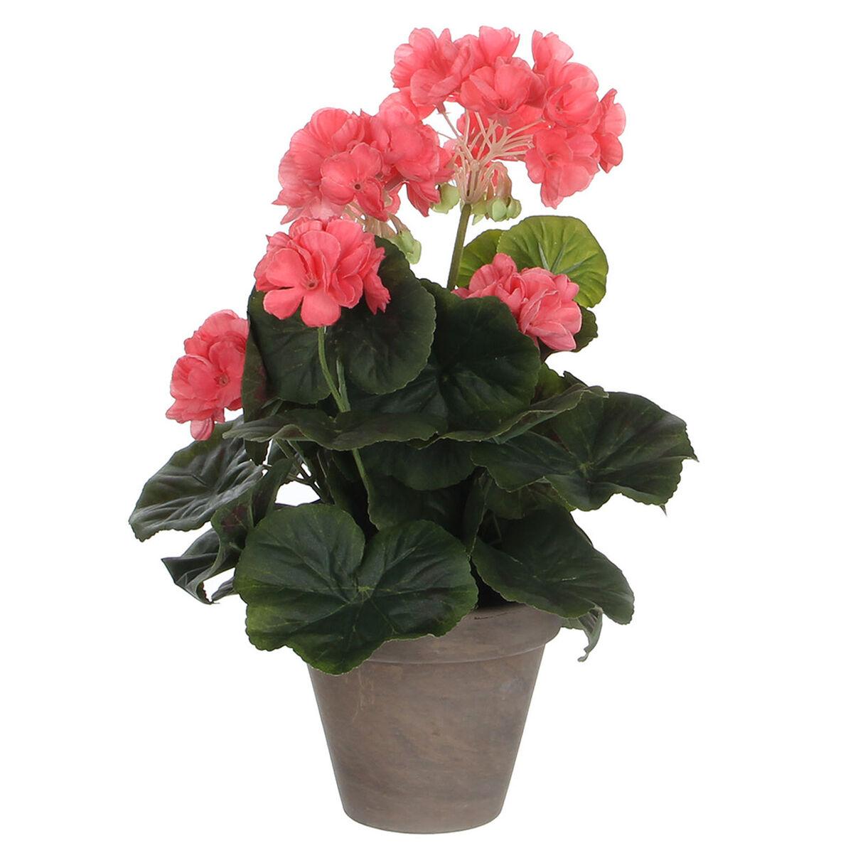Mica Decorations dekorativ kunstig plante med urtepotte - laksefarvet, 11,5 × 33 cm