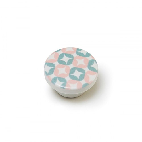 Rei dørknop e222 - pink birketræ, Ø 40 x 22 mm, 4 stk.