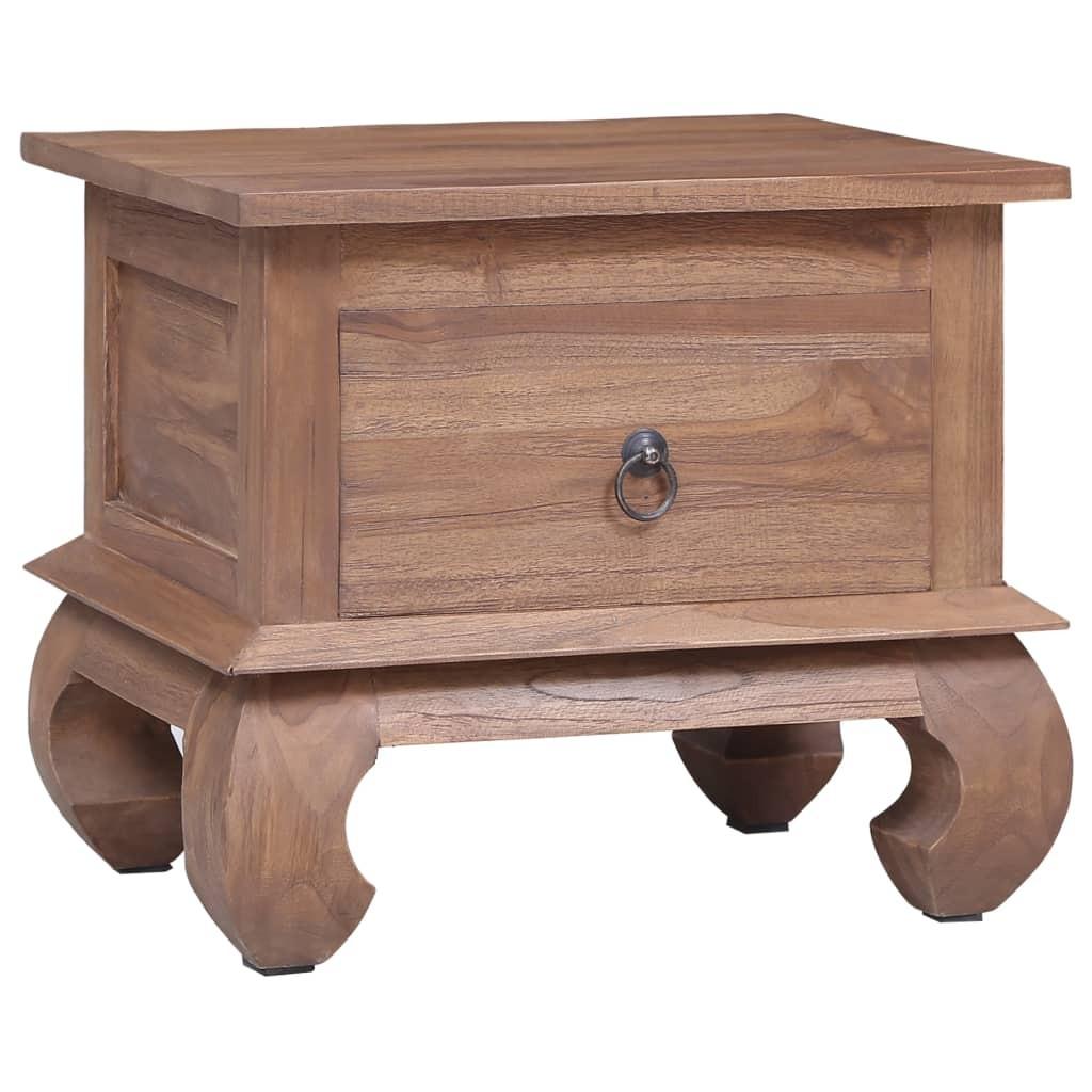 Sengebord 45x35x40 cm massivt teaktræ