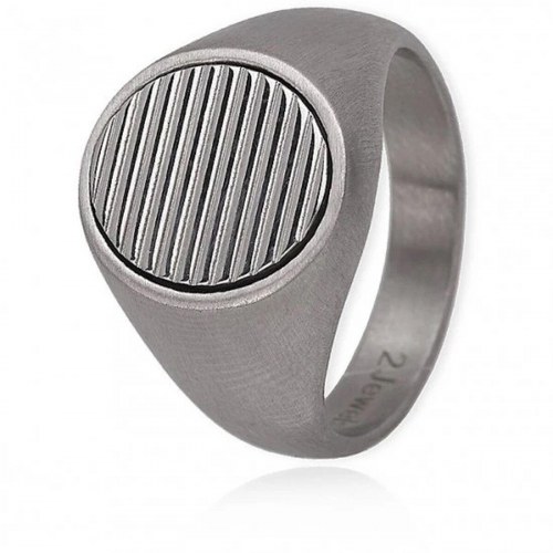 2Jewels herre ring i rustfrit stål - grå (221070-27)