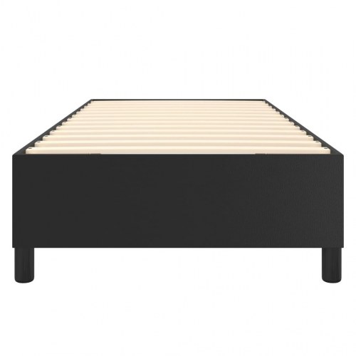 Boxspring sengeramme 90×200 cm i kunstlæder - sort