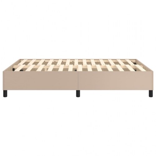 Boxspring sengeramme 140×200 cm i kunstlæder - cappuccino