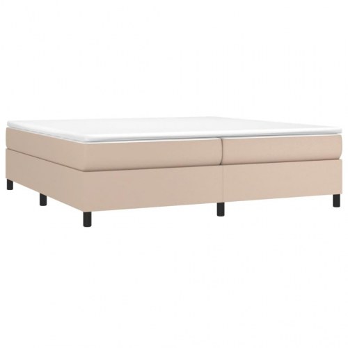 Boxspring sengeramme 200x200 cm i kunstlæder - cappuccino