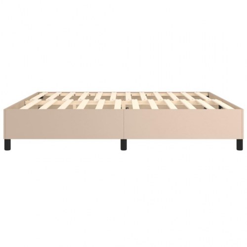 Boxspring sengeramme 200x200 cm i kunstlæder - cappuccino