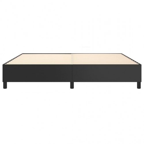 Boxspring sengeramme 200×200 cm i kunstlæder - sort