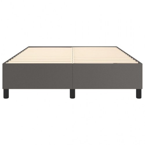 Boxspring sengeramme 140x200 cm i kunstlæder - grå