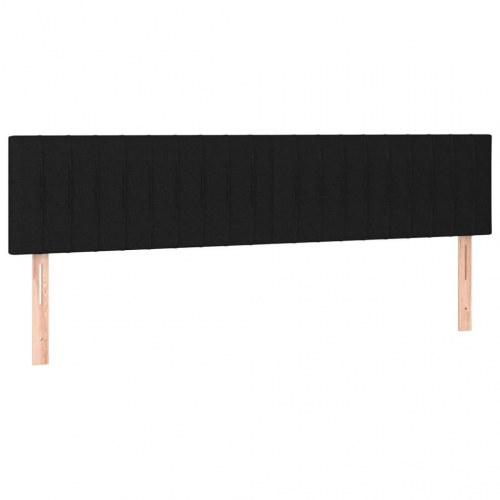 Kontinentalseng med madras 180×200 cm - stof, sort