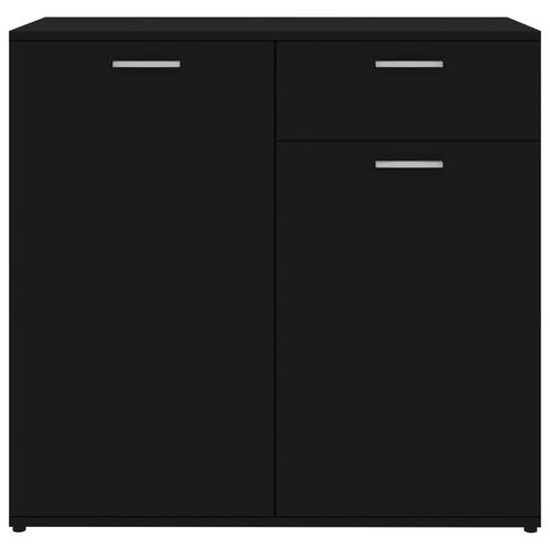 Skænk 80x36x75 cm konstrueret træ sort