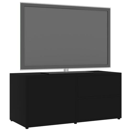 Tv-bord 80x34x36 cm konstrueret træ sort