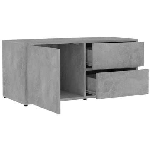 Tv-bord 80x34x36 cm konstrueret træ betongrå